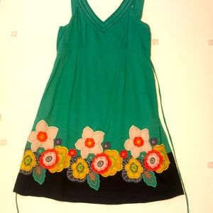Lulumari dress green with flower size medium